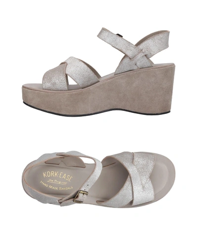 Shop Kork-ease Sandals In Grey