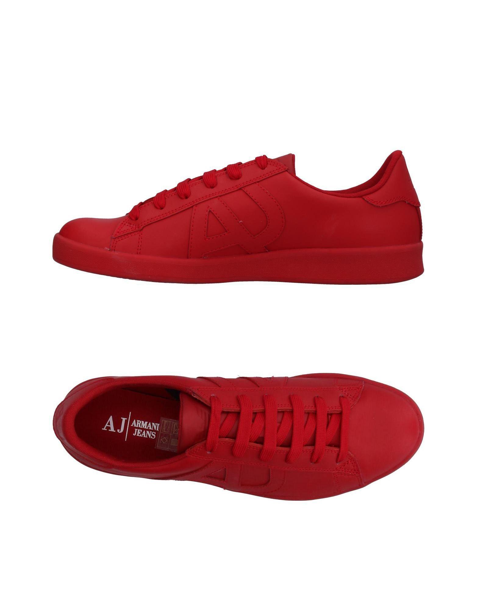 Armani Jeans Sneakers In Red | ModeSens