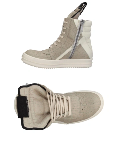 Shop Rick Owens Sneakers In Light Grey