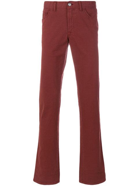 Brioni Regular Trousers In Red | ModeSens