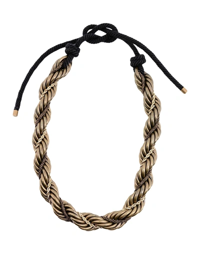 Shop Lanvin Necklace In Bronze