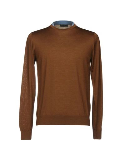 Shop Prada Sweater In Brown