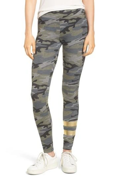 Shop Sundry Sweater Knit Yoga Pants In Charcoal Camo