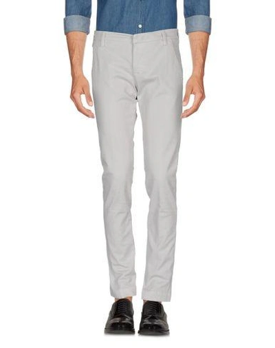 Shop Entre Amis Man Pants Light Grey Size 43 Cotton, Elastane