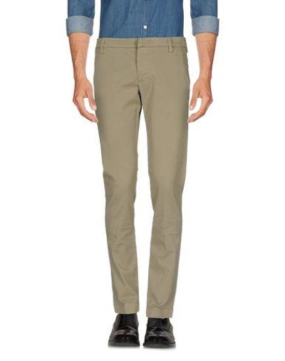 Shop Entre Amis Man Pants Military Green Size 44 Cotton, Elastane