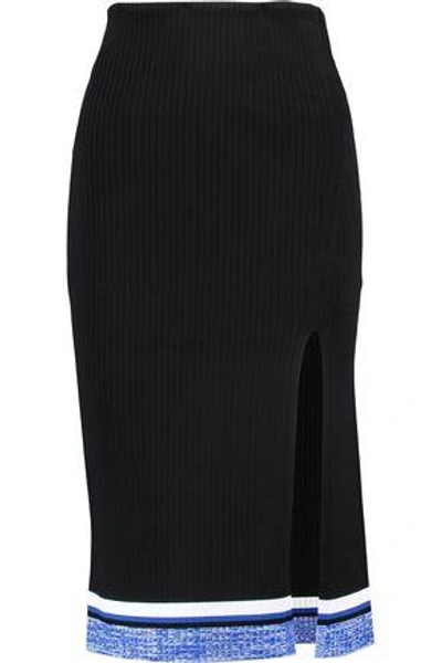 Shop Rag & Bone Woman Sheridan Ribbed Stretch-knit Skirt Black