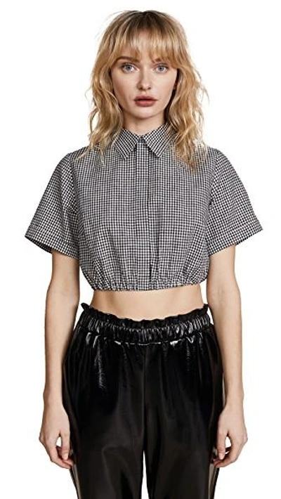 Shop Sandy Liang Volvic Top In Gingham