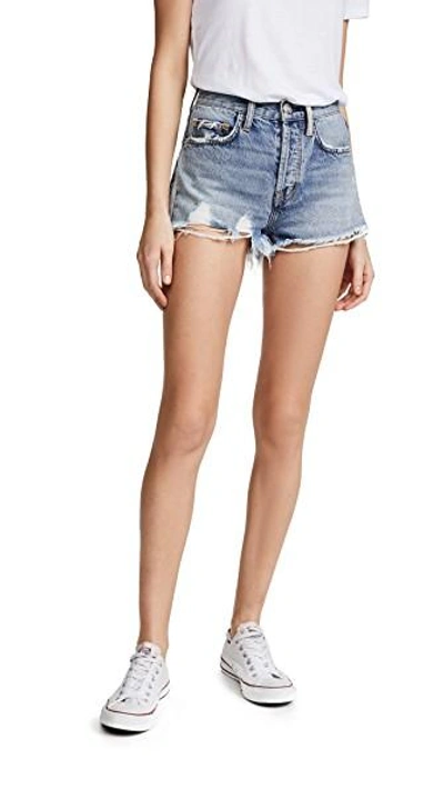 Shop Current Elliott The Ultra High Waist Shorts In Branwen With Mishap Hem