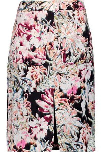 Shop L Agence Mackenzie Printed Silk Skirt In Multicolor