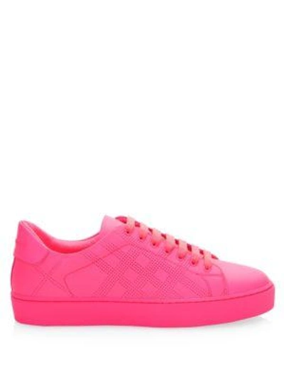 Shop Burberry Westford Low-top Sneakers In Neon Pink