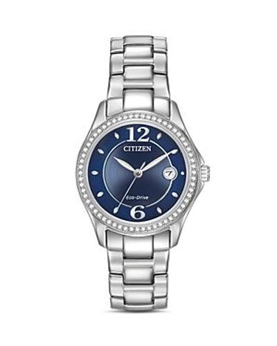 Shop Citizen Silhouette Watch, 29mm In Blue/silver