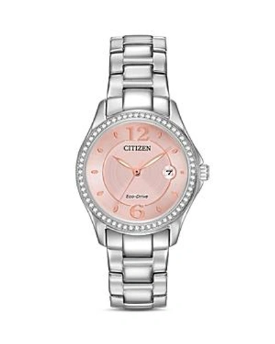 Shop Citizen Silhouette Watch, 29mm In Pink/silver