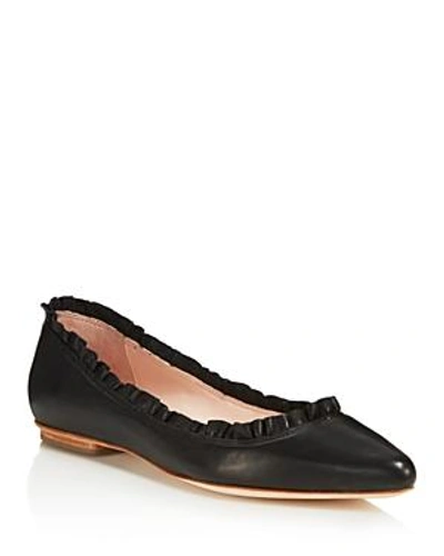 Shop Kate Spade New York Women's Nicole Leather Flats In Black