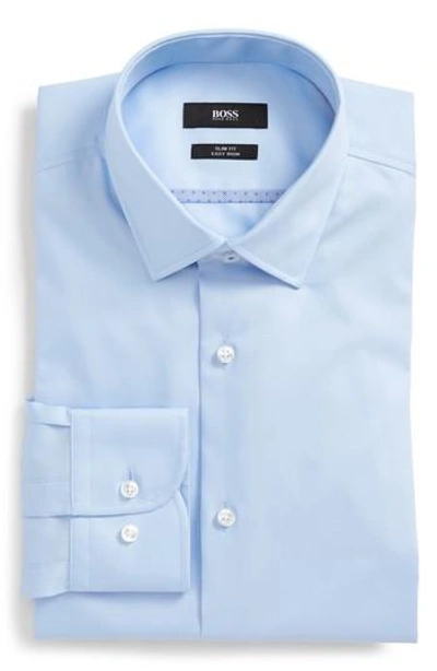 Shop Hugo Boss Jerris Slim Fit Dress Shirt In Light Blue