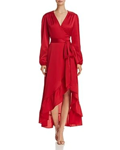 Shop Wayf Only You Maxi Wrap Dress - 100% Exclusive In Scarlet