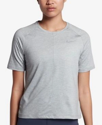 Shop Nike Dry Element Top In Wolf Grey