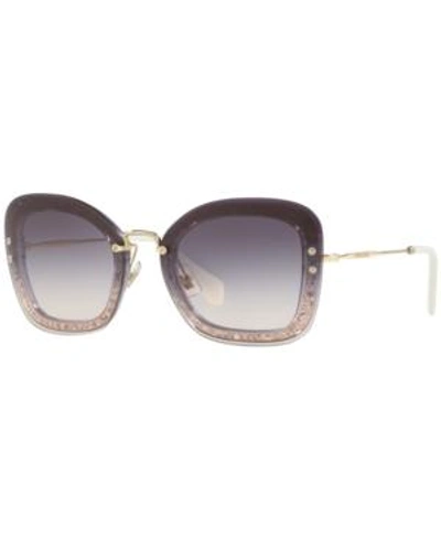 Shop Miu Miu Sunglasses, Mu 02ts In Purple / Pink Gradient