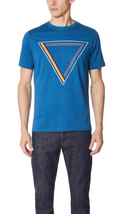 Ps By Paul Smith Regular Fit Triangle Print Shirt In Blue | ModeSens