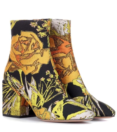 Shop Dries Van Noten Jacquard Ankle Boots In Multicoloured