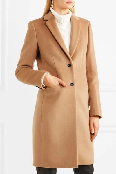 Shop Joseph Man Wool And Cashmere-blend Coat In Camel