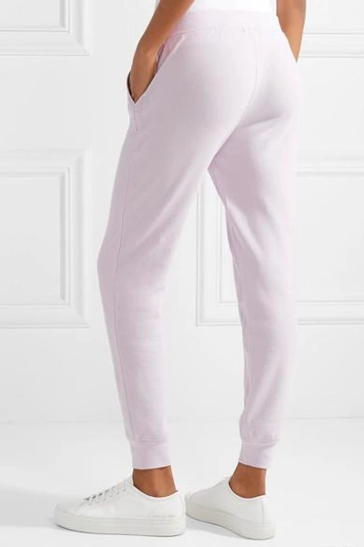 Shop Atm Anthony Thomas Melillo French Cotton-terry Track Pants In Lavender