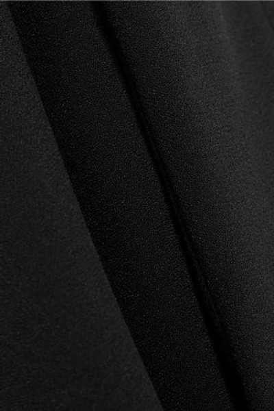 Shop Prada Cropped Crepe Bootcut Pants In Black