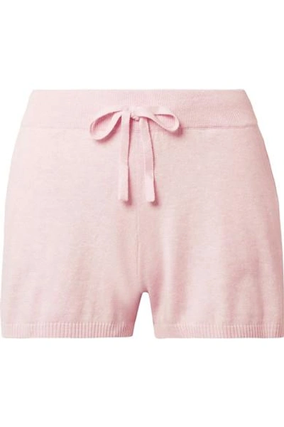 Shop Skin Vic Cotton-blend Pajama Shorts In Pastel Pink