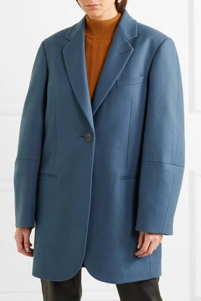 Shop Acne Studios Klara Oversized Wool-blend Coat In Blue