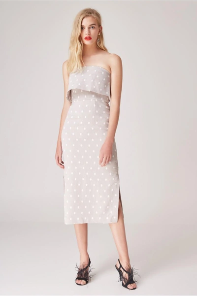 Shop C/meo Collective Love Like This Dress In Grey W Ivory Spot