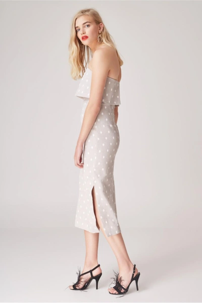 Shop C/meo Collective Love Like This Dress In Grey W Ivory Spot