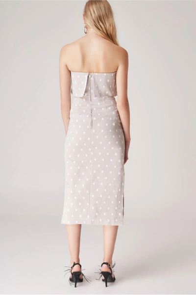 Shop C/meo Collective Love Like This Dress In Grey W Ivory Spot