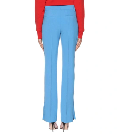 Shop Victoria Victoria Beckham Wool-blend Trousers In Blue