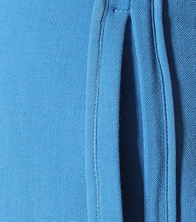 Shop Victoria Victoria Beckham Wool-blend Trousers In Blue