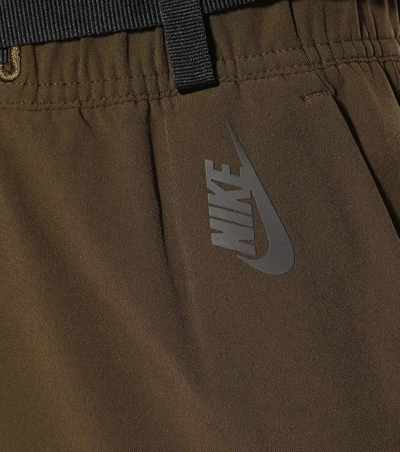 Shop Nike Lab Essentials Cropped Trackpants In Green