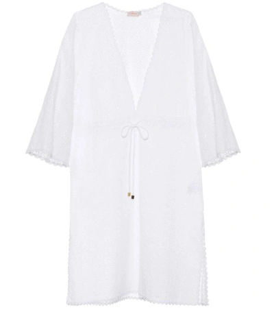 Shop Tory Burch Broderie Anglaise Cotton Dress In White
