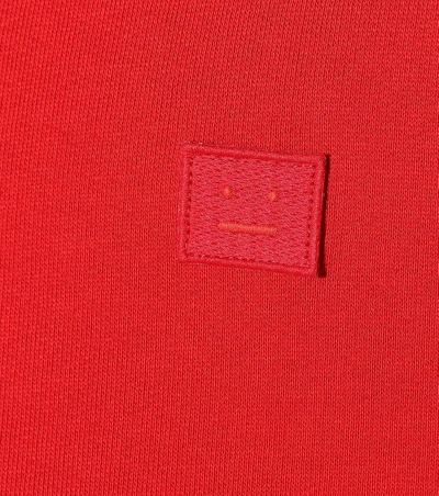 Shop Acne Studios Fairview Face Cotton Sweatshirt In Red