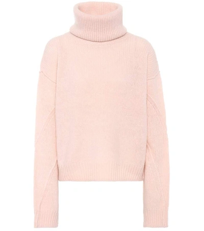 Shop Tory Burch Eva Wool-blend Sweater In Pink