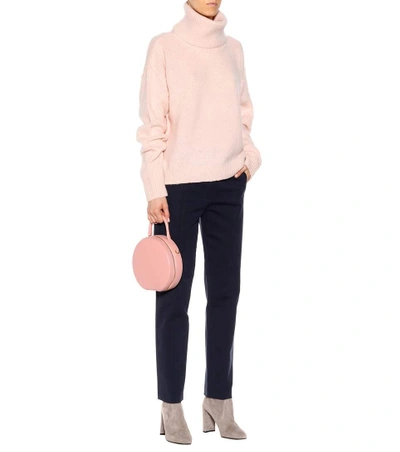 Shop Tory Burch Eva Wool-blend Sweater In Pink