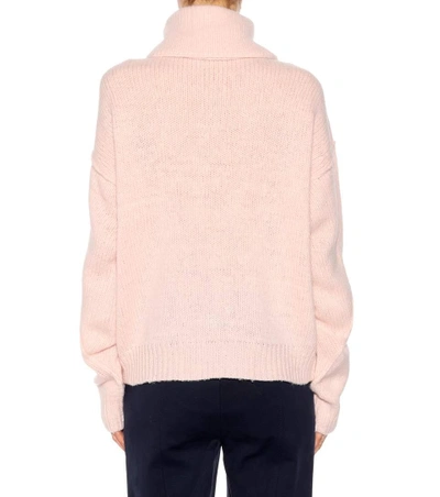Shop Tory Burch Eva Wool-blend Sweater In Pink