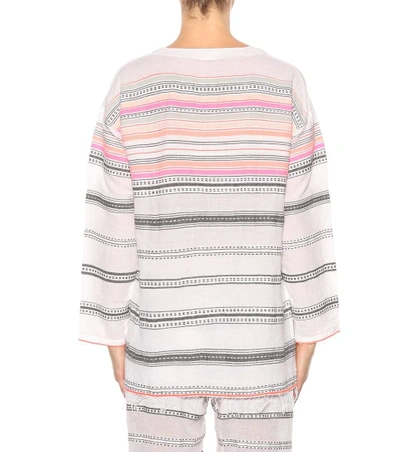 Shop Lemlem Kal Striped Cotton-blend Top In Multicoloured