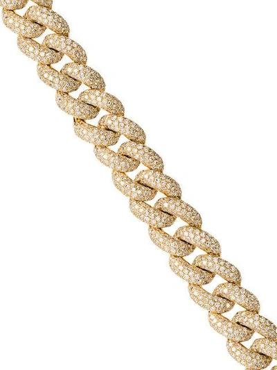 Shop Shay Yellow Gold Essential Link Bracelet With White Diamonds In Metallic