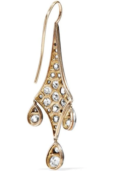 Shop Fred Leighton Collection 18-karat Gold, Silver And Diamond Earrings