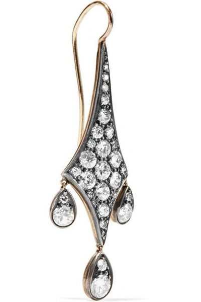 Shop Fred Leighton Collection 18-karat Gold, Silver And Diamond Earrings