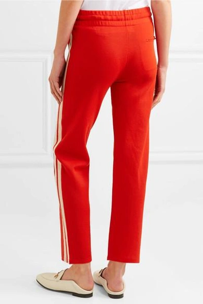 Shop Isabel Marant Étoile Dobbs Striped Jersey Track Pants In Red