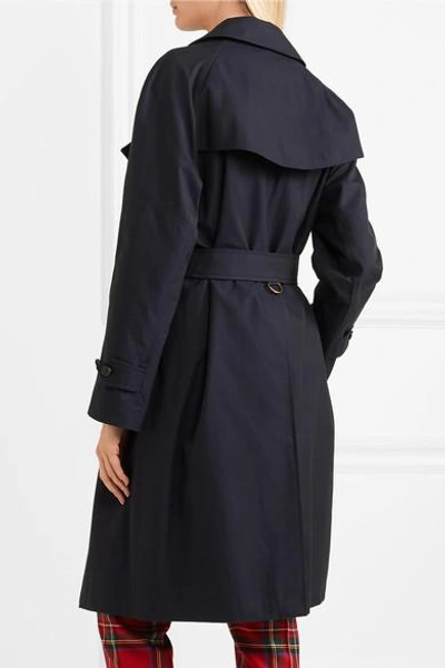 Shop Burberry The Charwood Cotton-gabardine Trench Coat In Navy