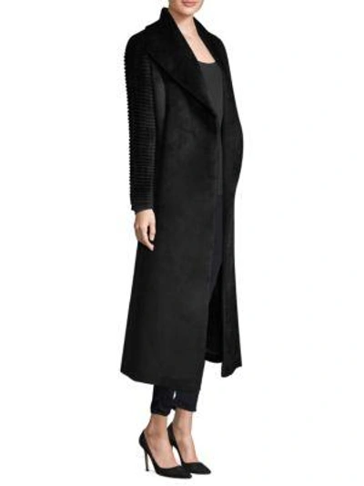 Shop Sentaler Suri Alpaca Long Wrap Coat In Black