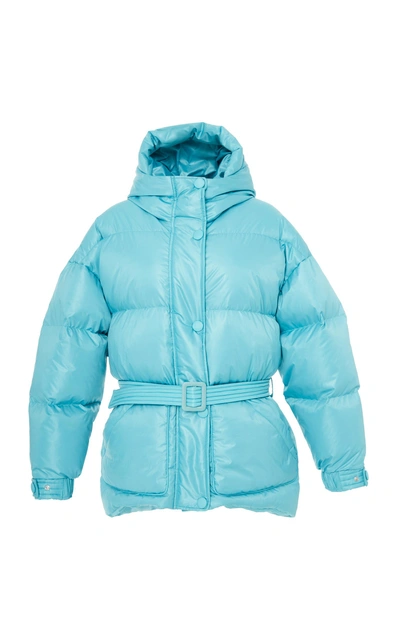 Shop Ienki Ienki Michelin Belted Puffer Jacket In Blue