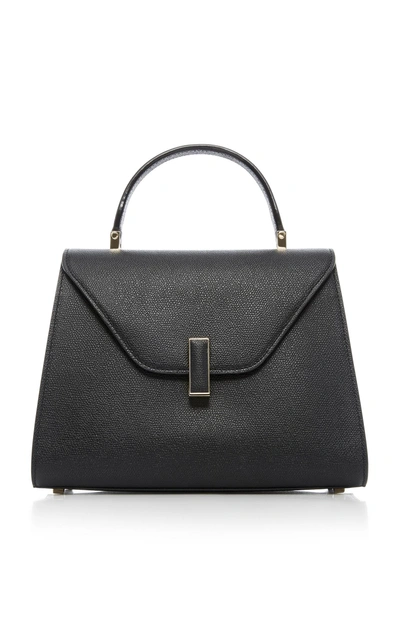 Shop Valextra Iside Medium Leather Bag In Black