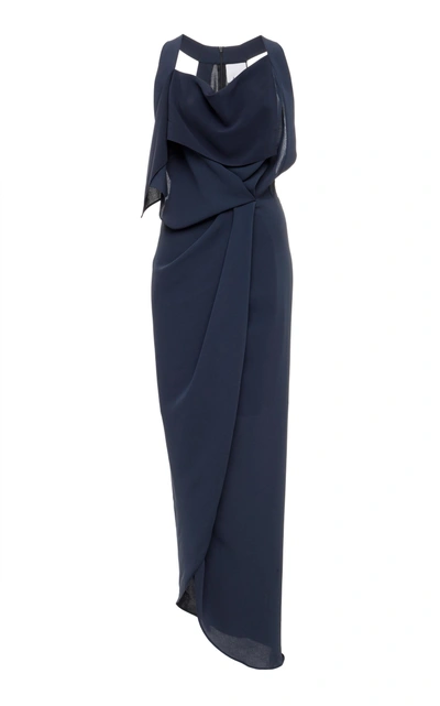 Shop Acler Wilshire Asymmetric Dress In Grey