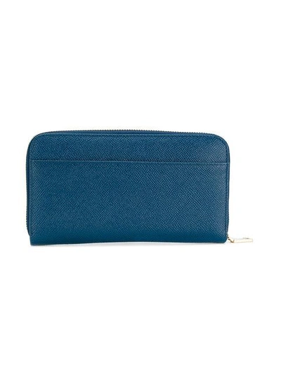 Shop Dolce & Gabbana Logo Continental Wallet In Blue